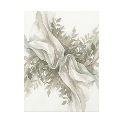 Summer Silk Drape Watercolor Canvas Art | Cozy Decor