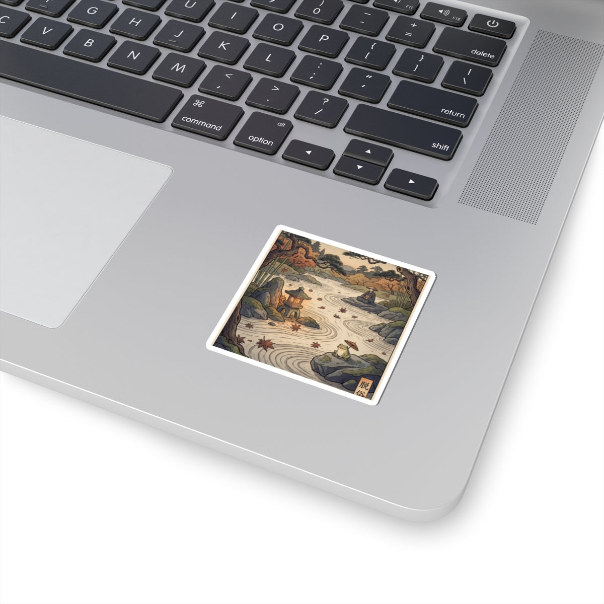Rock Garden Sticker | Autumn Zen Ukiyo E Inspired Art