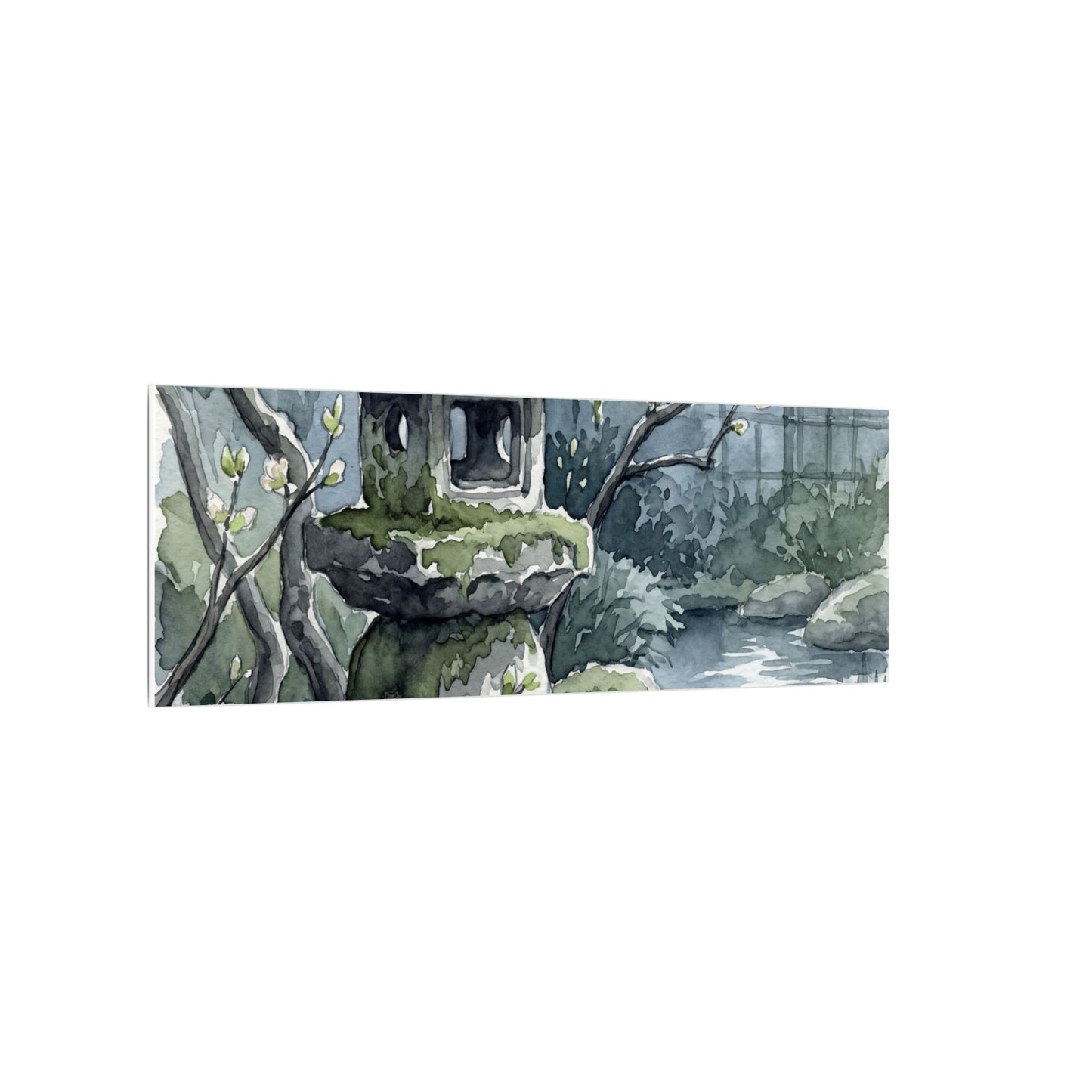 Moonlight Stone Lantern Canvas Art - Japandi Seijaku