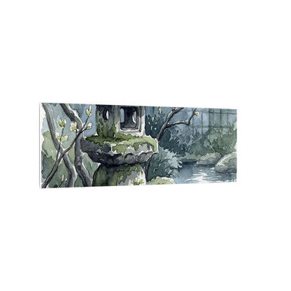Moonlight Stone Lantern Canvas Art - Japandi Seijaku