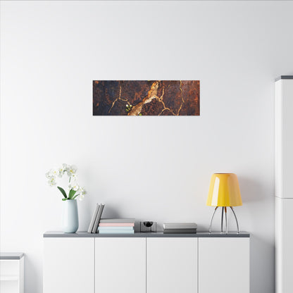 Rust Patina Spring Canvas Art | Kintsugi Resilient Design