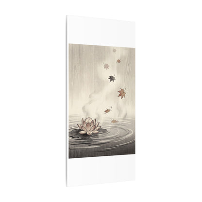 Lotus Flower Canvas Art | Autumn Zen Ukiyo E Inspired Art