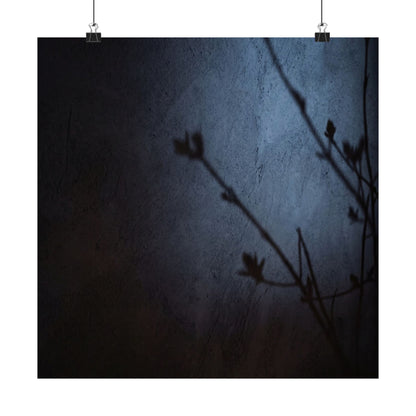 Shadow Play Wall Art Print | Spring Dark Japandi Moody Minimal Art