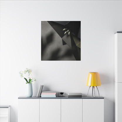 Paper Fold Moody Minimal Canvas Art | Luxurious Dark Japandi Art