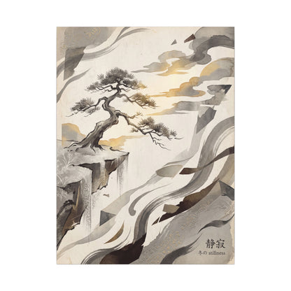 Golden Hour Pine Tree Canvas Art - Japandi Seijaku