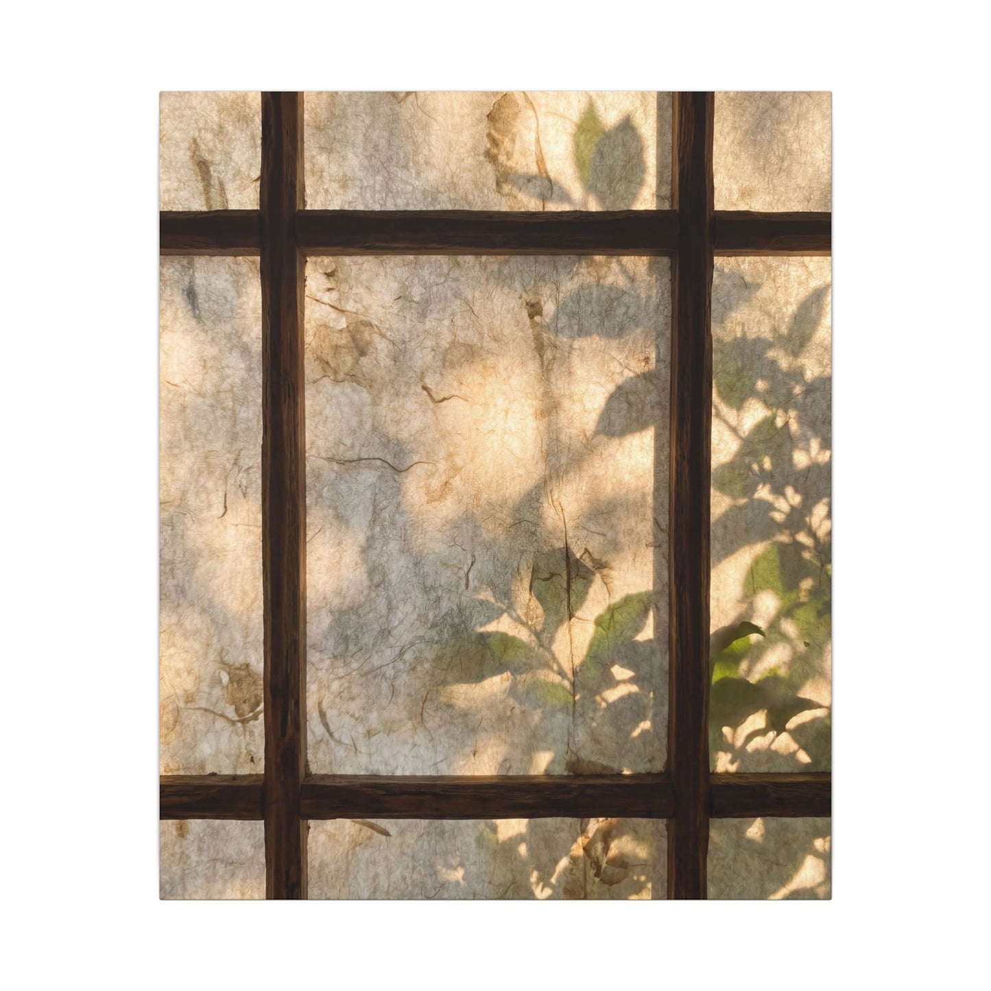 Golden Hour Shoji Screen Canvas Art - Japandi Mono No Aware
