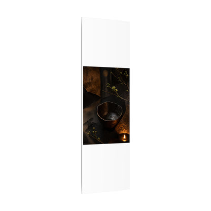 Atmospheric Ceramic Bowl Canvas Art - Shadow Zen Dark Japandi