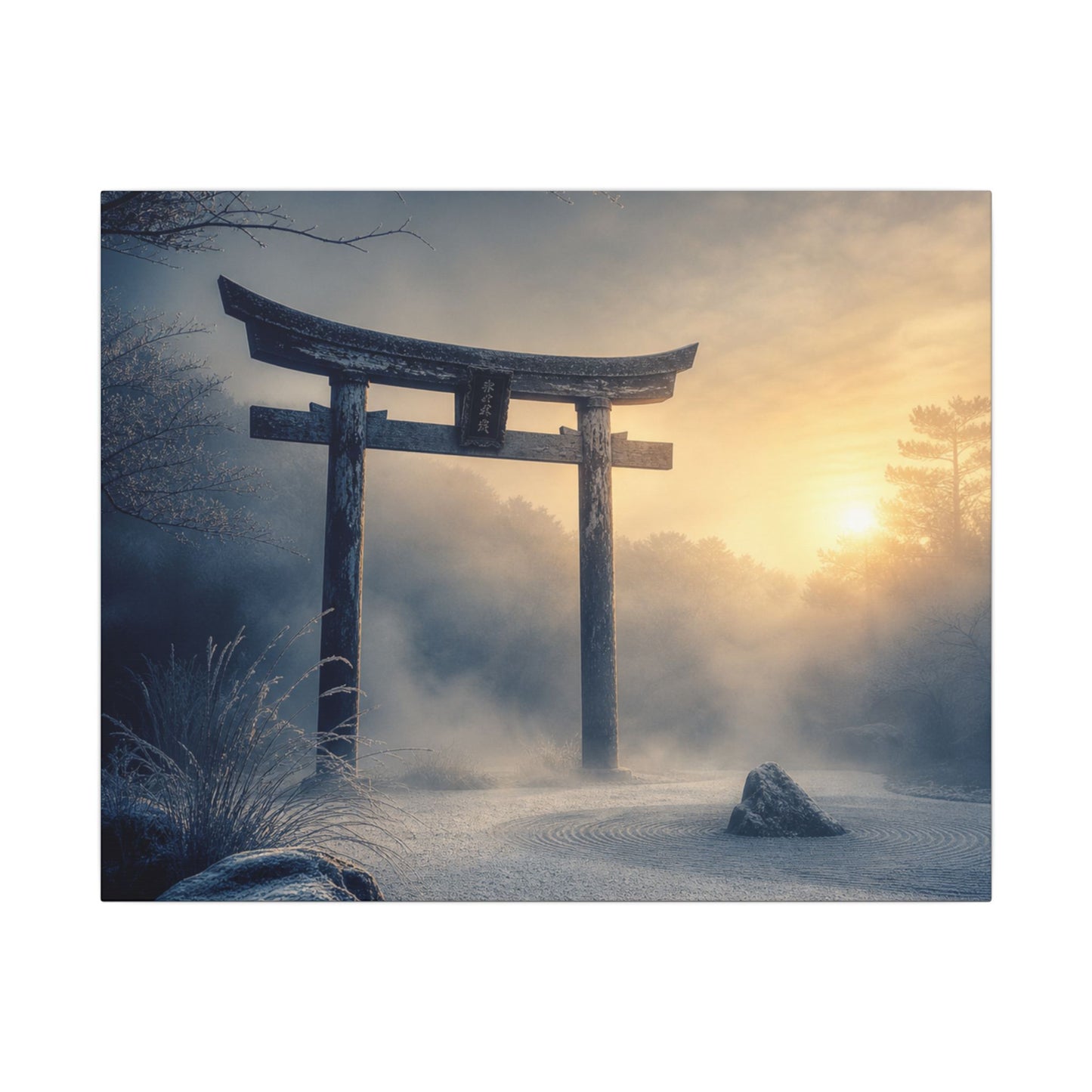 Zen Torii Gate in Golden Hour | Karesansui Canvas Art