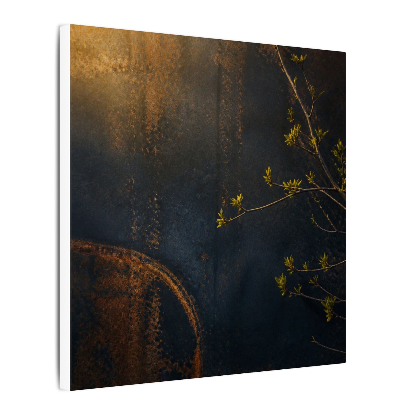 Spring Rust Patina Dark Texture Canvas Art | Moody Decor