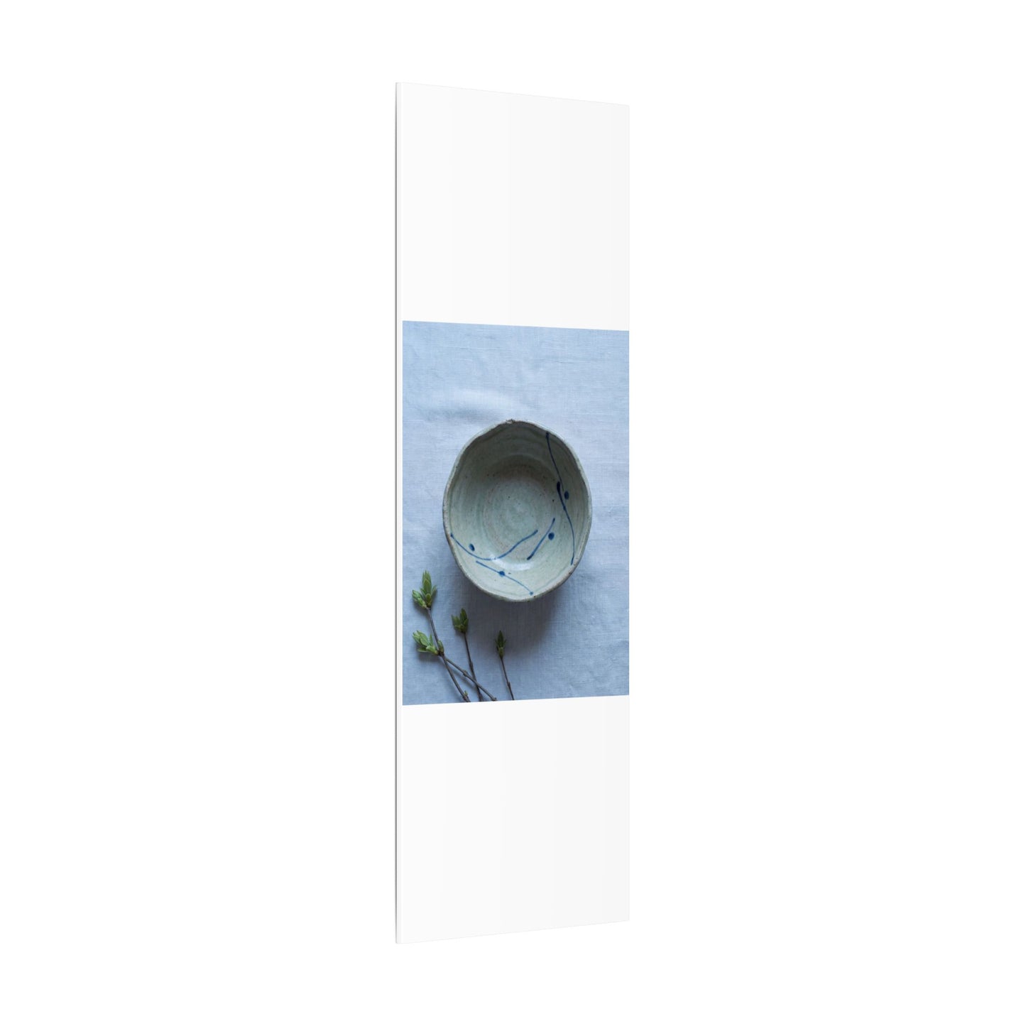 Spring Ceramic Bowl Minimal Line Canvas Art | Warm Decor