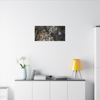 Moonlit Garden Japanese Pattern Canvas Art | Elegant Japandi Art