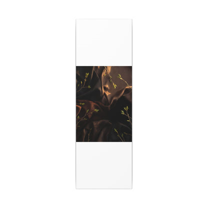 Dark Japandi Silk Drape in Golden Hour | Moody Minimal Canvas Art