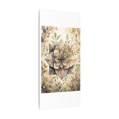 Warm Paper Fold Canvas Art - Watercolor Japandi