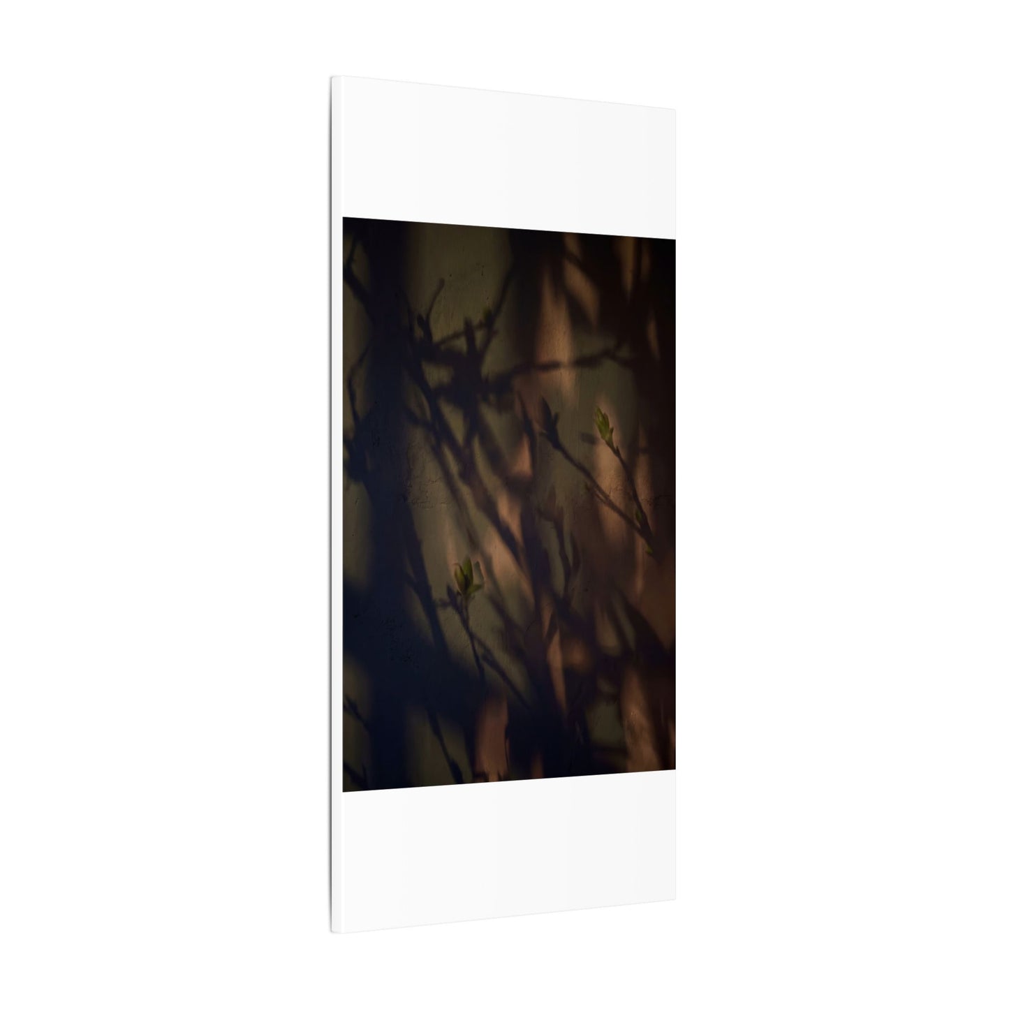 Candlelight Shadow Play Canvas Art - Dark Japandi Shibui
