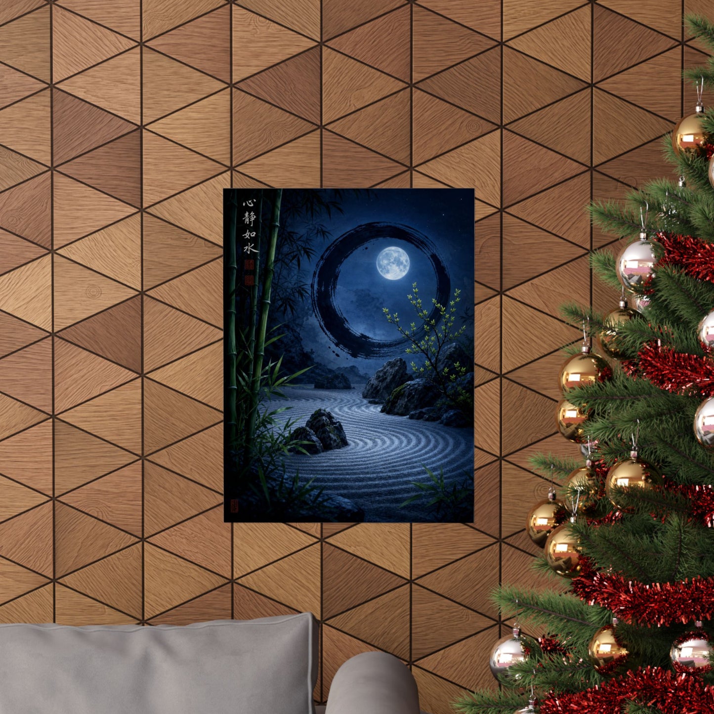 Fukinsei Rock Garden Wall Art Print - Zen Enso