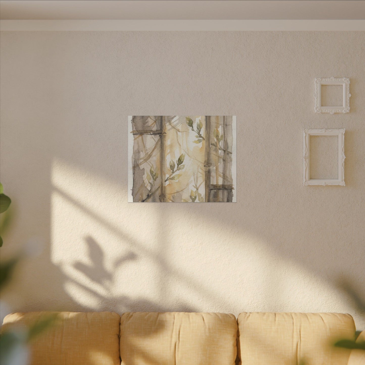 Shoji Screen Spring Canvas Art | Japandi Cozy Design