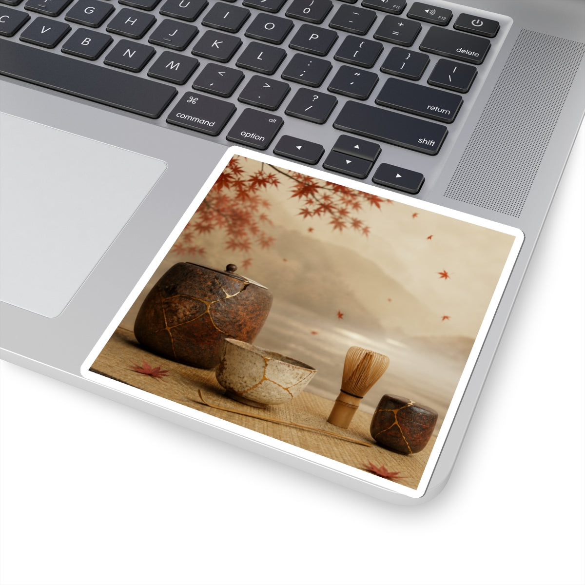 Philosophical Tea Ceremony Sticker - Gold Vein Kintsugi