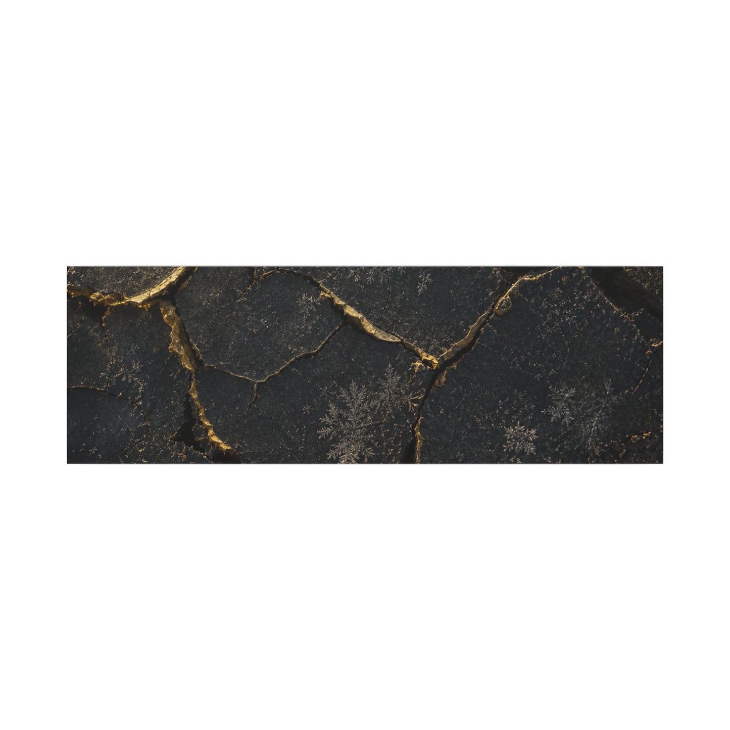Cracked Earth Canvas Art | Winter Dark Japandi Shadow Zen Art