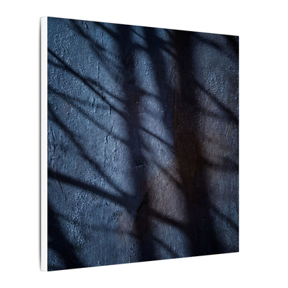 Dark Japandi Shadow Play in Moonlight | Moody Minimal Canvas Art