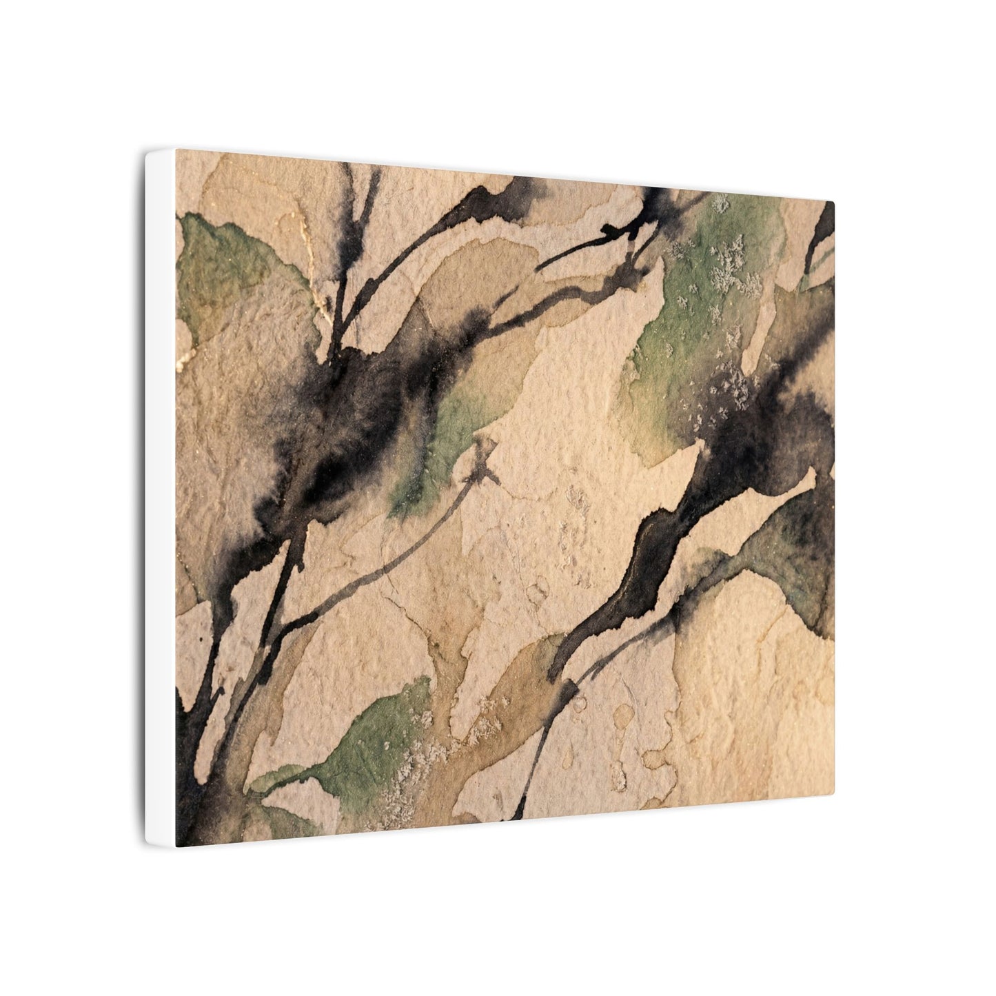 Japandi Shadow Play in Golden Hour | Watercolor Canvas Art