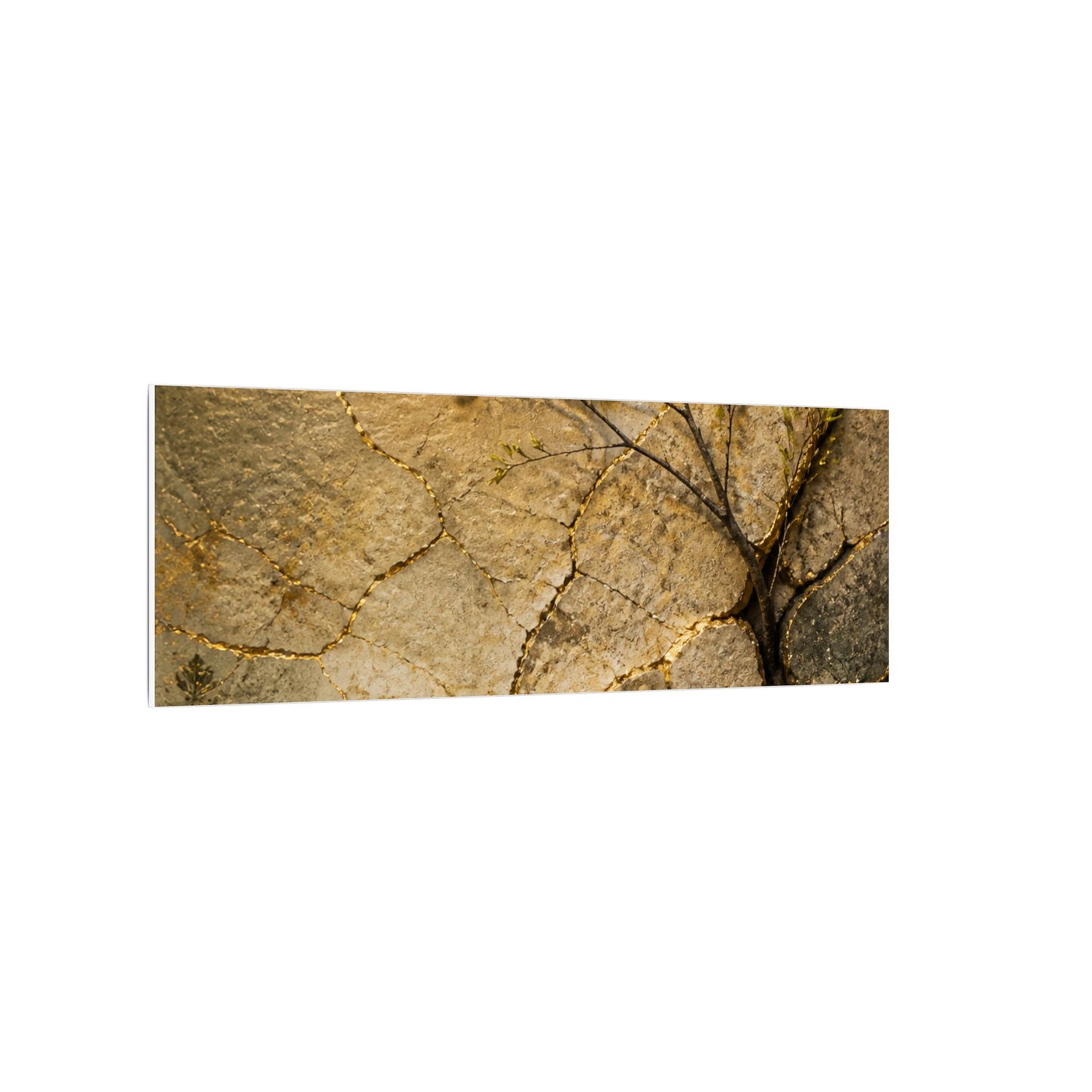 Cracked Earth Spring Canvas Art | Japandi Warm Design