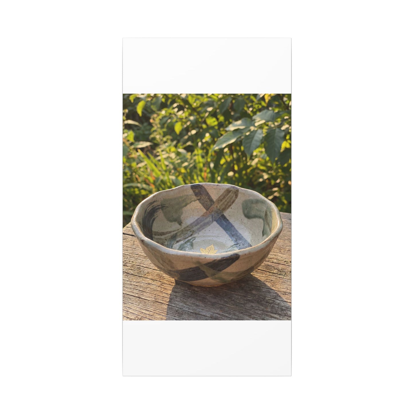 Earthy Ceramic Bowl Canvas Art - Japanese Pattern Japandi