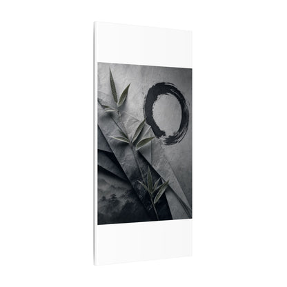 Winter Paper Fold Enso Canvas Art | Serene Decor