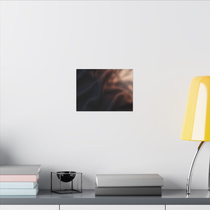 Dark Japandi Silk Drape in Dawn | Shadow Zen Canvas Art