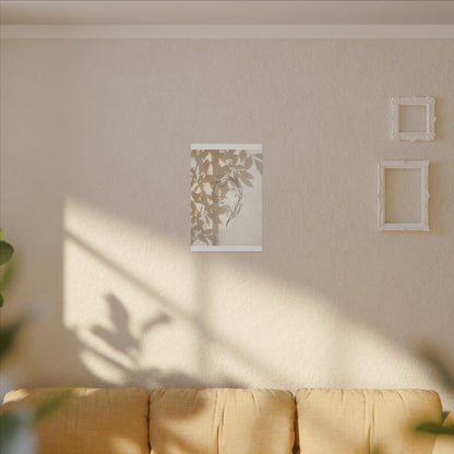 Warm Shoji Screen Canvas Art - Minimal Line Japandi