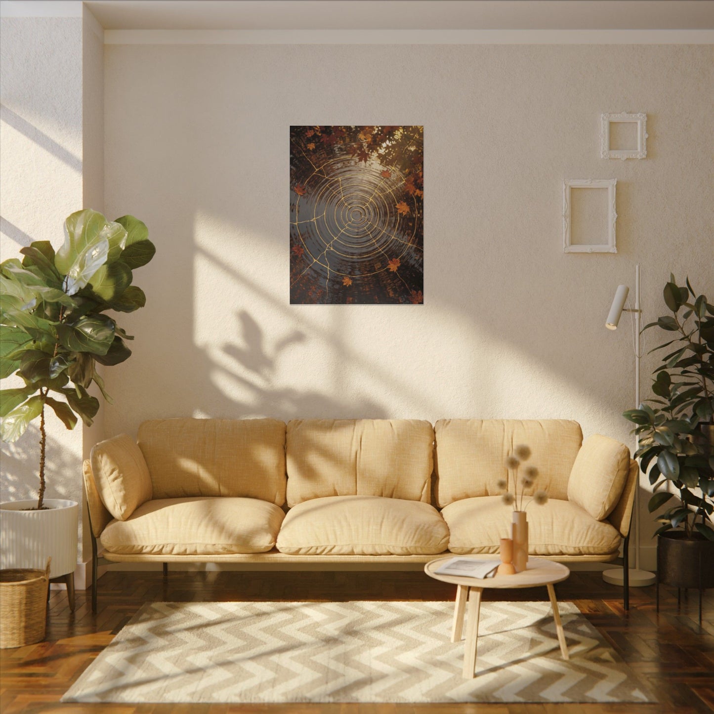 Artful Water Ripple Canvas Art - Gold Vein Kintsugi