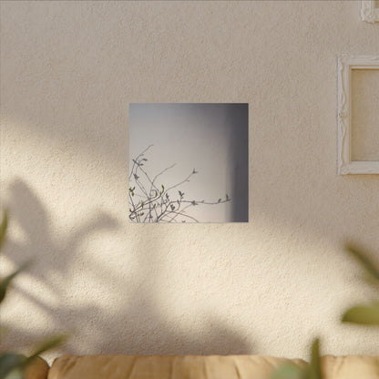 Japandi Shadow Play in Dawn | Japanese Pattern Canvas Art