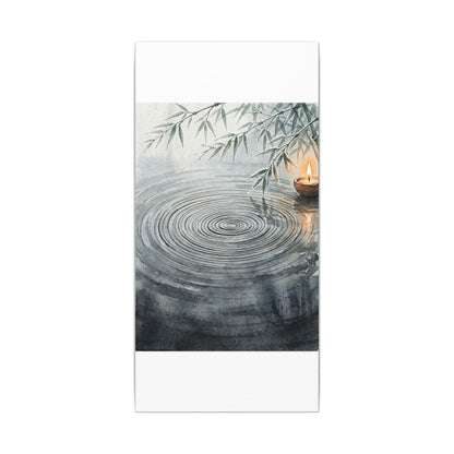 Water Ripple Sumi E Canvas Art | Calm Zen Art