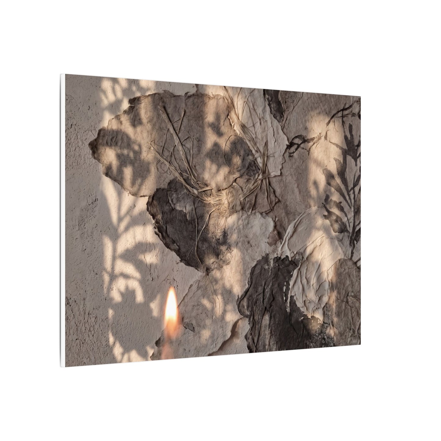 Shadow Play Summer Canvas Art | Japandi Elegant Design