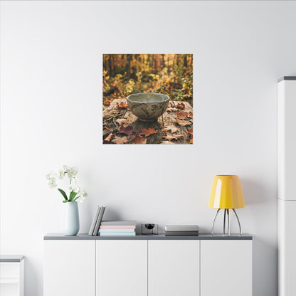 Golden Hour Ceramic Bowl Canvas Art - Japandi Fukinsei
