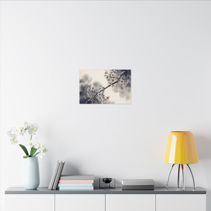 Ma Cherry Blossom Canvas Art - Kintsugi Gold Vein