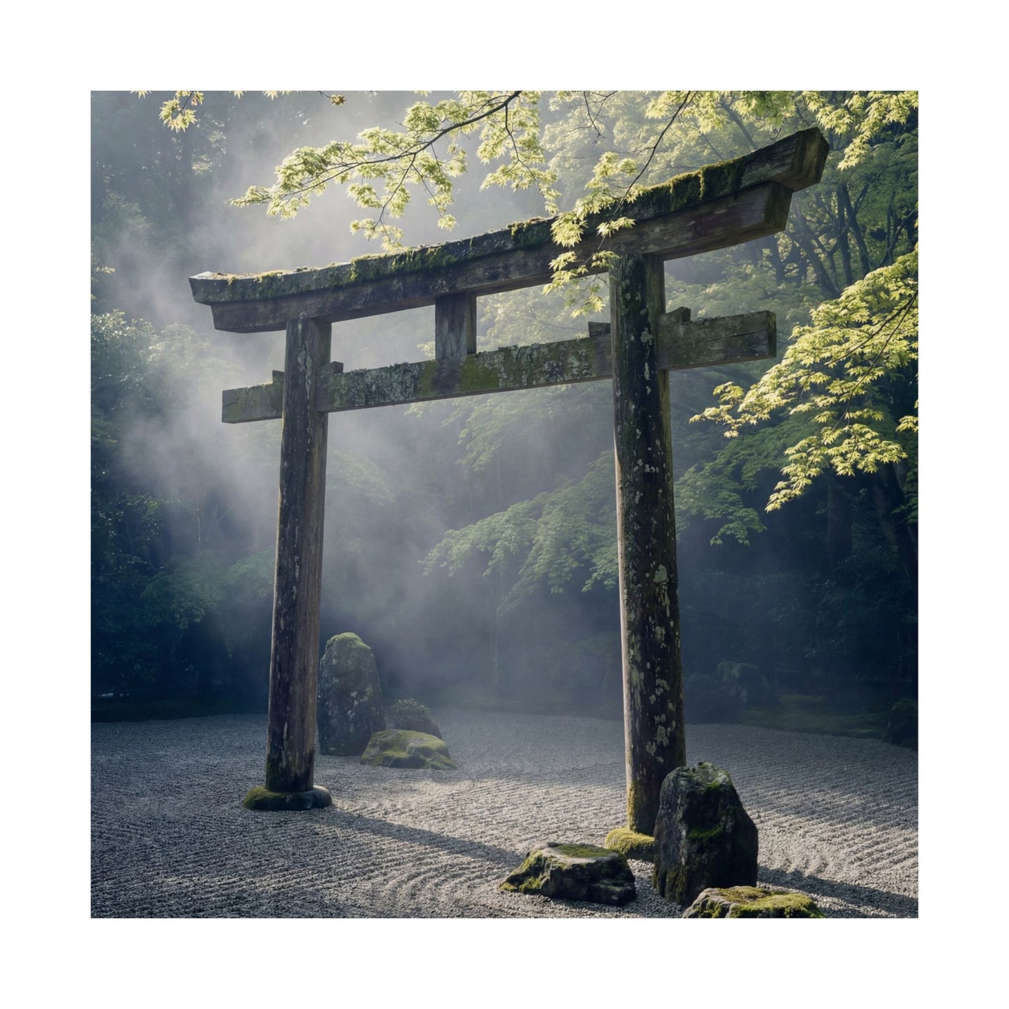Tranquil Torii Gate Wall Art Print - Karesansui Zen