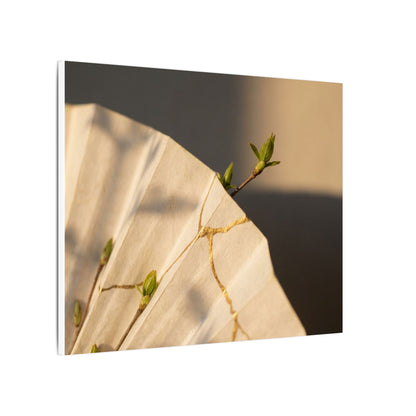 Paper Fold Gold Vein Canvas Art | Healing Kintsugi Art