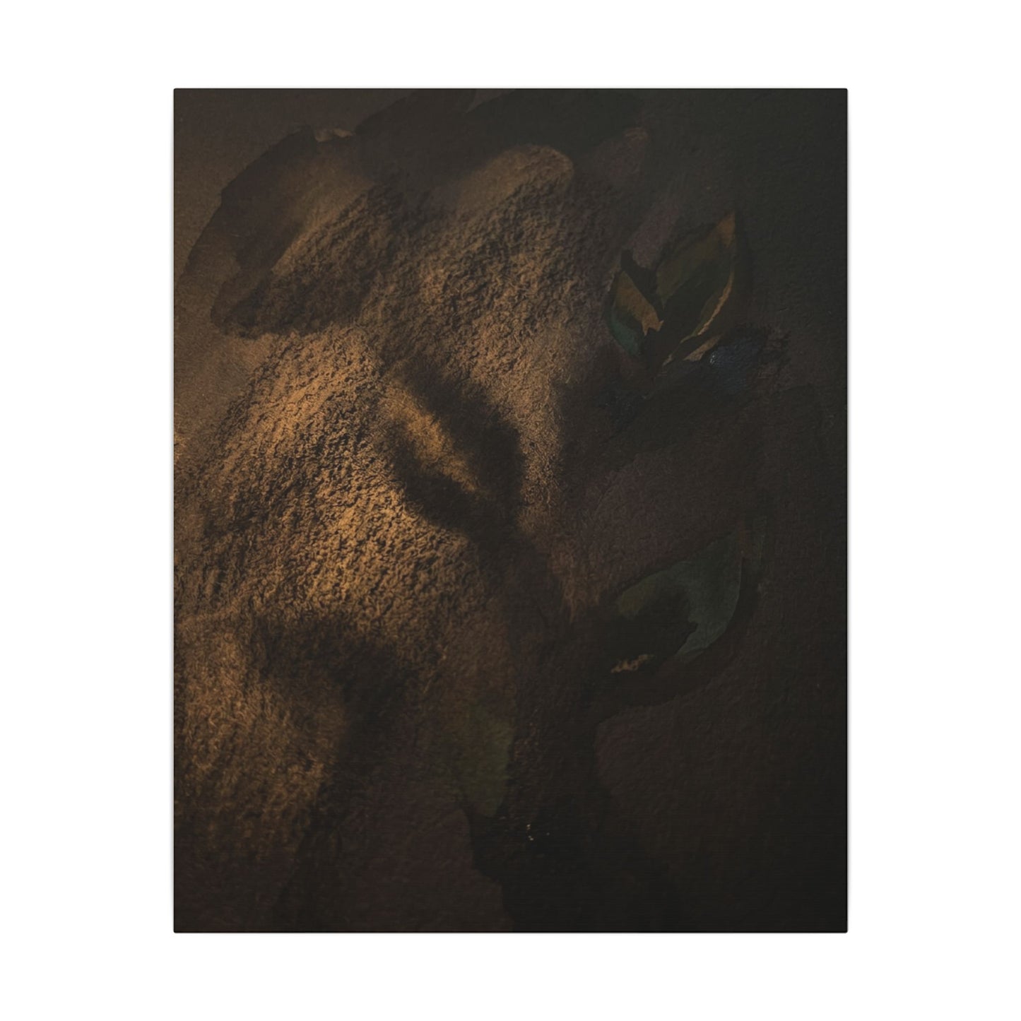 Candlelight Shadow Play Canvas Art - Dark Japandi Ma