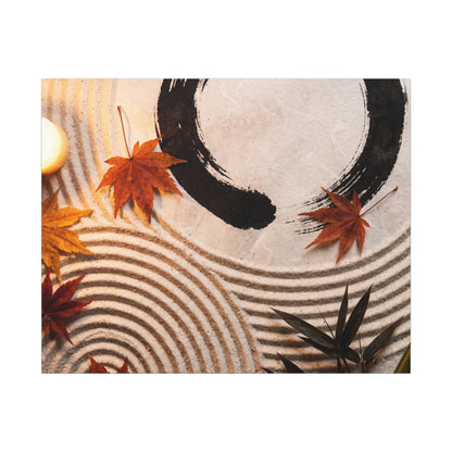 Tranquil Rock Garden Canvas Art - Enso Zen
