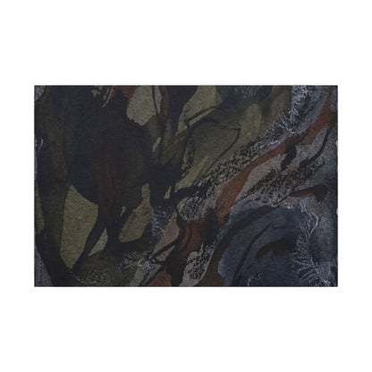 Shadow Play Winter Canvas Art | Dark Japandi Luxurious Design
