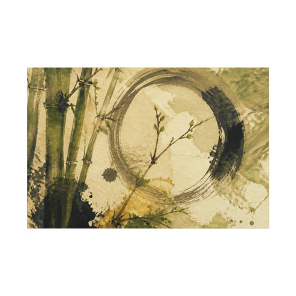 Ink Brushstroke Sumi E Canvas Art | Calm Zen Art