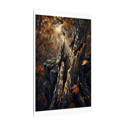 Pine Tree Autumn Canvas Art | Kintsugi Beautiful Design