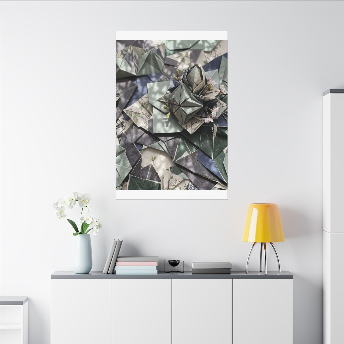 Shibui Paper Fold Canvas Art - Japandi Japanese Pattern
