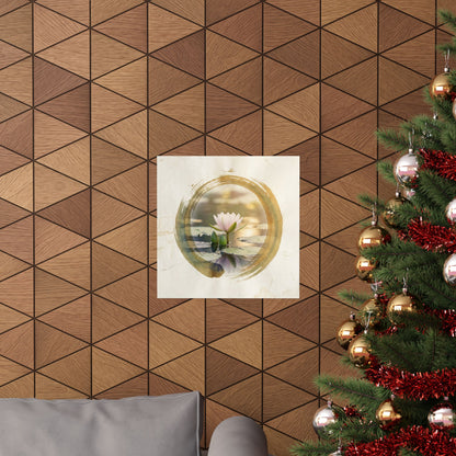 Golden Hour Lotus Flower Wall Art Print - Zen Ma