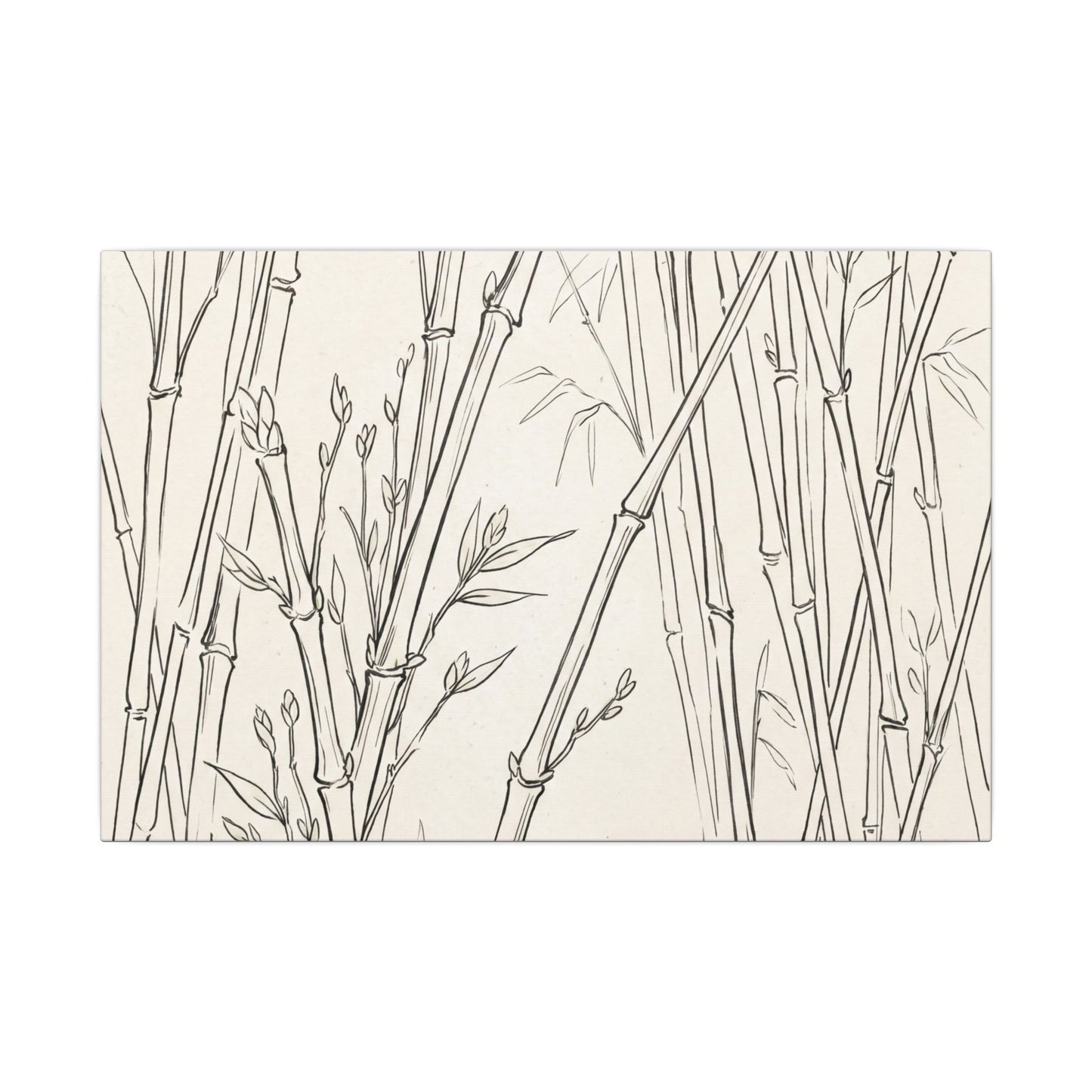 Candlelight Bamboo Grove Canvas Art - Japandi Fukinsei