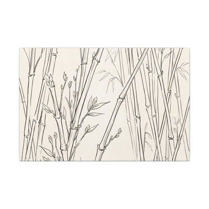 Candlelight Bamboo Grove Canvas Art - Japandi Fukinsei