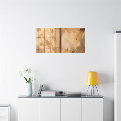 Candlelight Shoji Screen Canvas Art - Japandi Ma