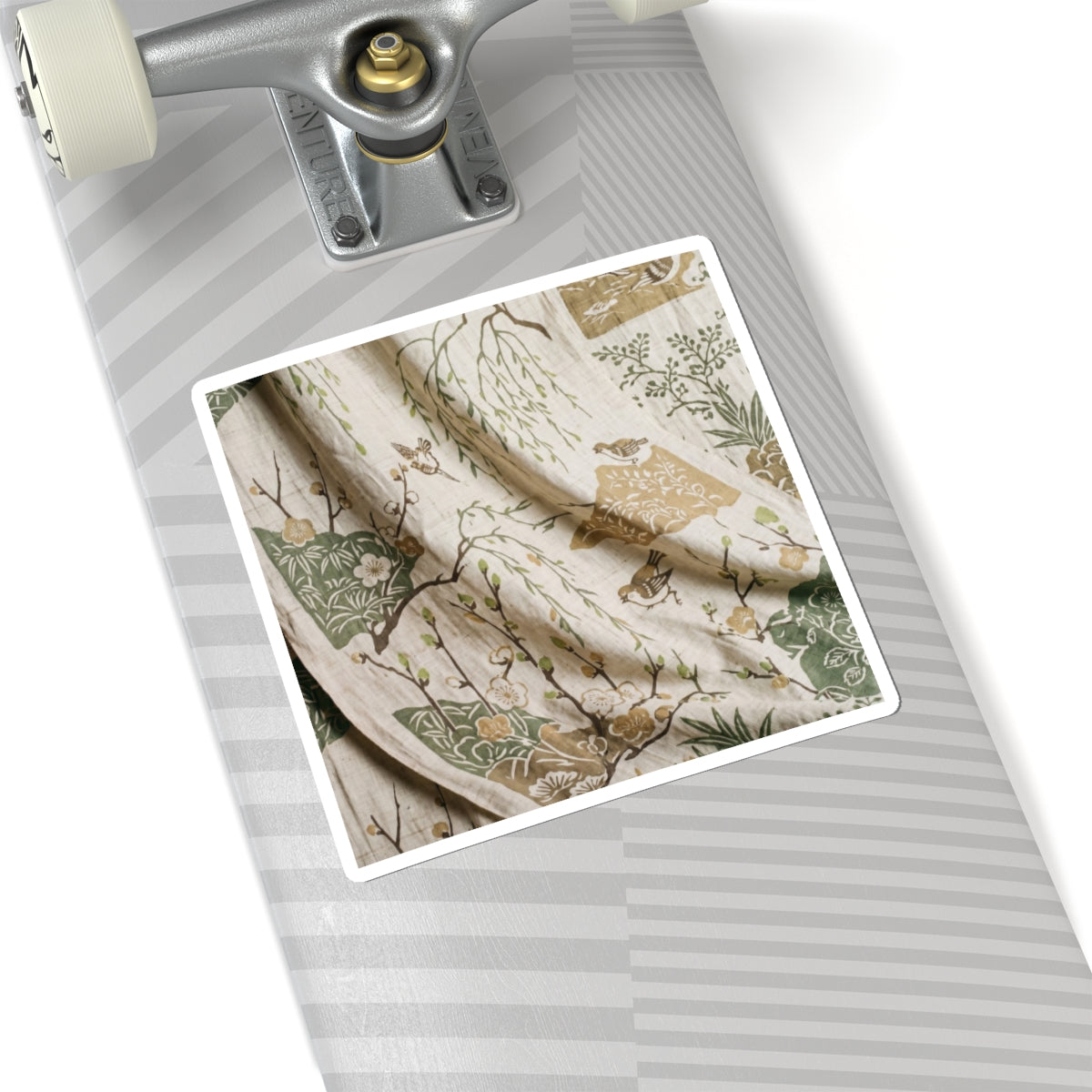 Japandi Silk Drape in Candlelight | Japanese Pattern Sticker