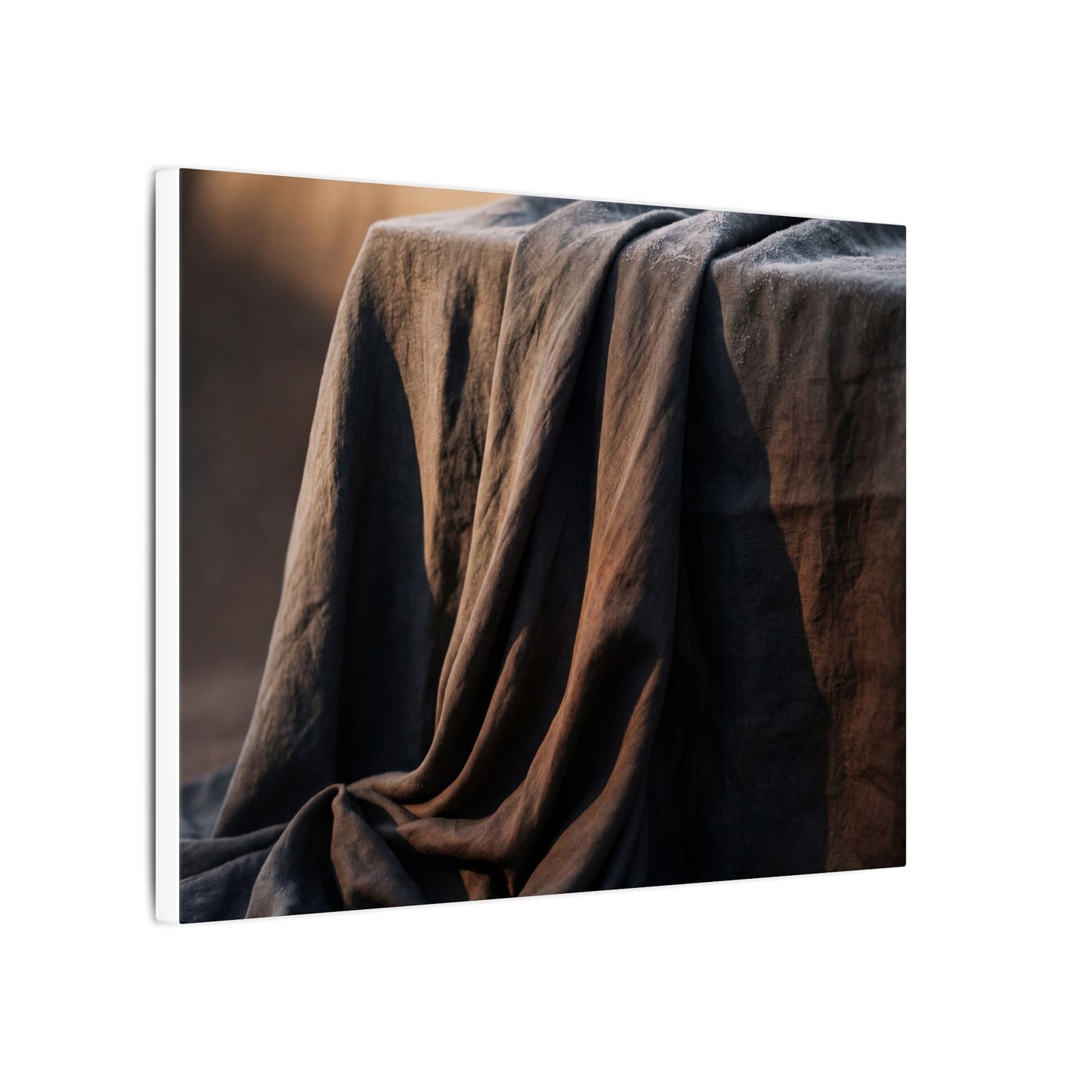 Silk Drape Canvas Art | Winter Dark Japandi Shadow Zen Art