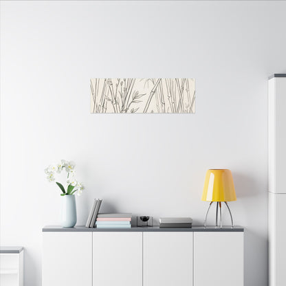 Candlelight Bamboo Grove Canvas Art - Japandi Fukinsei